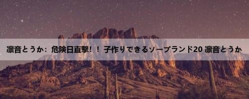 凛音とうか：危険日直撃！！子作りできるソープランド20 凛音とうか