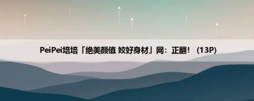 PeiPei培培「绝美颜值 姣好身材」网：正翻！ (13P)